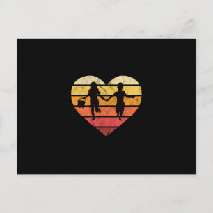 Carte Postale J'aime mes enfants - Motif d'enfance