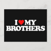 CARTE POSTALE J'AIME MES FRÈRES (Devant)
