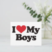 Carte Postale J'Aime Mes Garçons (Debout devant)
