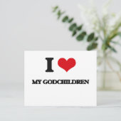 Carte Postale J'Aime Mes Godchildren (Debout devant)