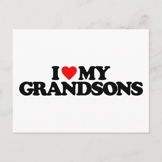 CARTE POSTALE J'AIME MES GRANDS-JEUNES (Devant)