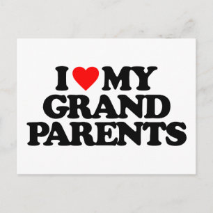 CARTE POSTALE J'AIME MES GRANDS-PARENTS