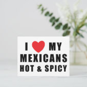Carte Postale J'aime mes Mexicains chaud et épicé (Debout devant)