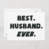 Carte Postale J'Aime Mes Mondes Meilleur Mari Jamais (Devant / Derrière)