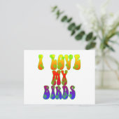 Carte Postale J'Aime Mes Oiseaux (Debout devant)