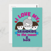Carte Postale J'Aime Mes Petits-Enfants (Devant / Derrière)