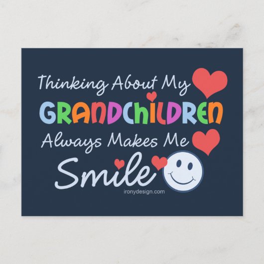 Carte Postale J'Aime Mes Petits-Enfants (Devant)