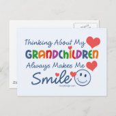 Carte Postale J'Aime Mes Petits-Enfants (Devant / Derrière)