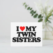 CARTE POSTALE J'AIME MES SOEURS DOUCES (Debout devant)