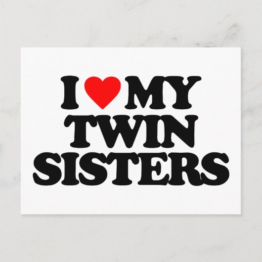 CARTE POSTALE J'AIME MES SOEURS DOUCES (Devant)