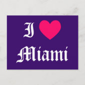 Carte Postale J'aime Miami (Devant)