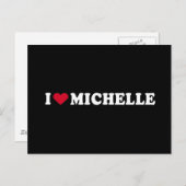 CARTE POSTALE J'AIME MICHELLE (Devant / Derrière)
