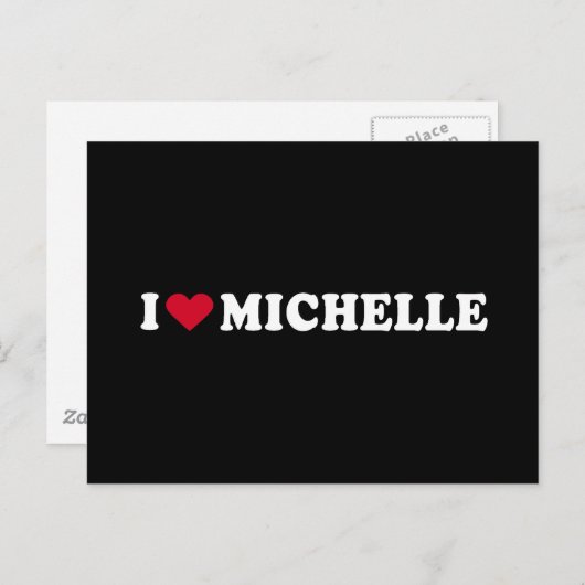 CARTE POSTALE J'AIME MICHELLE (Devant / Derrière)