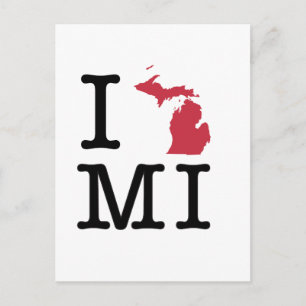 Carte Postale J'aime Michigan