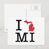 Carte Postale J'aime Michigan (Devant / Derrière)