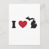 Carte Postale J'aime Michigan (Devant)