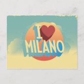 Carte Postale J'aime Milano (Devant)