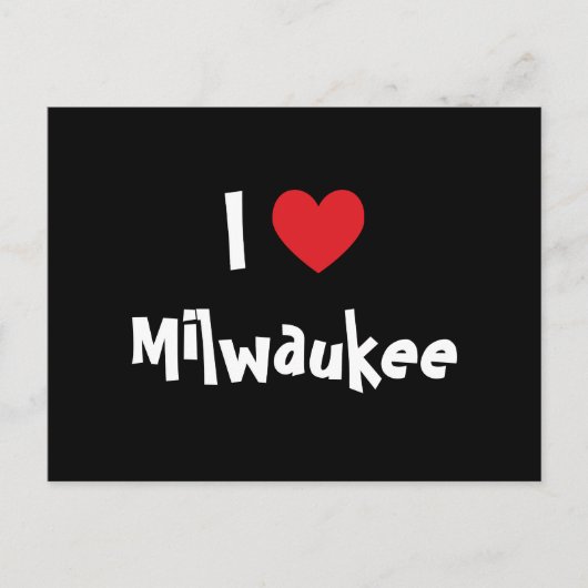 Carte Postale J'aime Milwaukee (Devant)