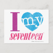 Carte Postale J'Aime Mon 17 Aqua (Devant)