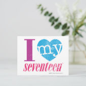 Carte Postale J'Aime Mon 17 Aqua (Debout devant)