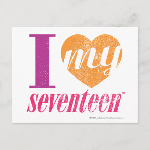 Carte Postale J'Aime Mon 17 Orange