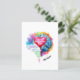 Carte Postale J'Aime Mon Beau Cerveau