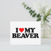 CARTE POSTALE J'AIME MON BEAVER (Debout devant)