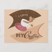 Carte Postale J'aime mon café Retro Java (Devant)