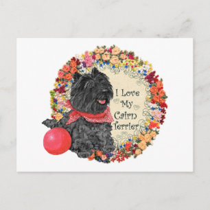 Carte Postale J'aime mon Cairn Terrier