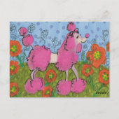 Carte Postale J'aime mon caniche (Dos)