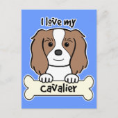 Carte Postale J'Aime Mon Cavalier Roi Charles Spaniel (Devant)