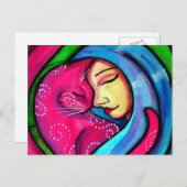 Carte Postale J'Aime Mon Chat (Devant / Derrière)