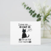 Carte Postale J'aime mon chat Black Cat (Debout devant)