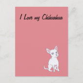 Carte Postale J'aime mon Chihuahua (Devant)