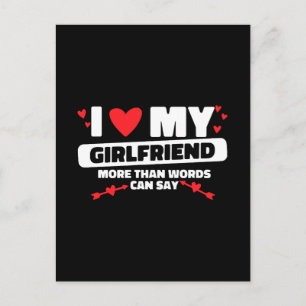 Carte Postale j'aime mon coeur de petite amie