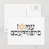 Carte Postale J'aime mon copain (Devant / Derrière)