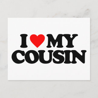 CARTE POSTALE J'AIME MON COUSIN