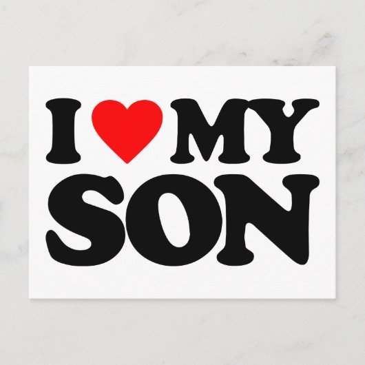 CARTE POSTALE J'AIME MON FILS (Devant)