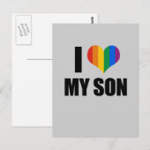 Carte Postale J'aime mon fils gay (Devant / Derrière)