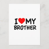Carte Postale J'aime mon frère (Devant)