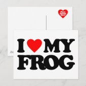 CARTE POSTALE J'AIME MON FROG (Devant / Derrière)