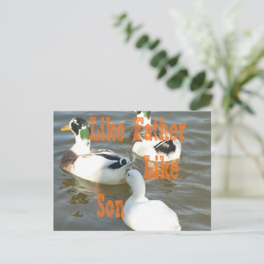 Carte Postale J'aime mon garçon comme un père comme un fils (Debout devant)