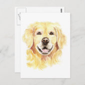 Carte Postale J'aime mon Golden Retriever, chien, animal de comp (Devant / Derrière)