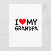 Carte Postale J'aime mon grand-père (Devant)