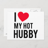 Carte Postale J'aime mon Hot Husband (Devant / Derrière)