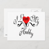 Carte Postale J'aime mon mari (Devant / Derrière)