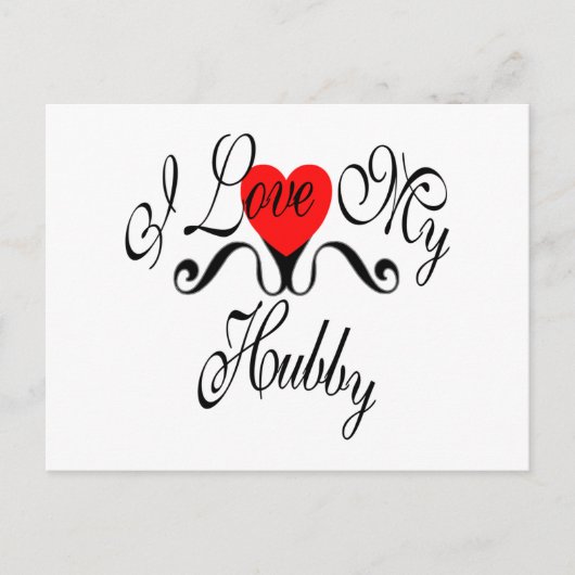 Carte Postale J'aime mon mari (Devant)