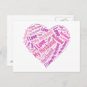 Carte Postale J'Aime Mon Mari (Devant / Derrière)