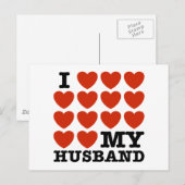 Carte Postale J'Aime Mon Mari (Devant / Derrière)