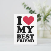 Carte Postale J'aime mon meilleur ami (Debout devant)
